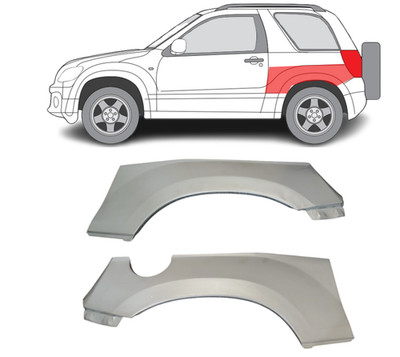 Für Suzuki Grand Vitara 2005- 3Tur Radlauf Reparatur Blech Kotflügel Satz/ L+R