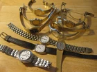 LOT OF 10 SEIKO QUARTZ 1970'S VINTAGE LADIES WATCHES NOT WORKING GOOD PROJECTS