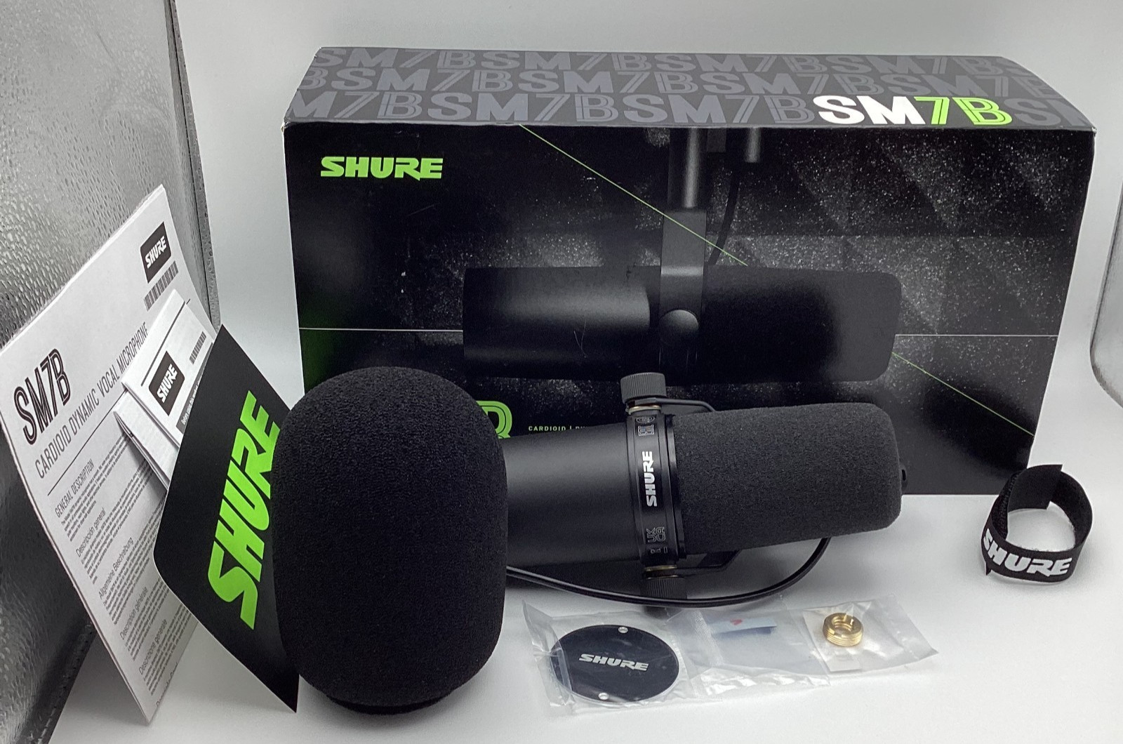Shure SM7B Dynamic Vocal Microphone Cardioid XLR Podcast Broadcast Studio