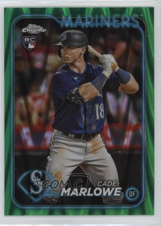 2024 Topps Chrome Green RayWave Refractor 75/99 Cade Marlowe #266 Rookie RC k6j