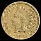 1862 Indian Head Cent - High Detail - Full Liberty Antique US 1c Penny Coin
