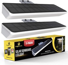 2pck Solar Address Sign Light   IP65 Waterproof LED Lighted House Numbers