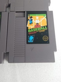Vintage Nintendo NES Sports Cartridge lot of 4 Baseball, Soccer, Track & Field 