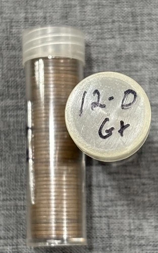 Roll Of (50) 1912 D Lincoln Cents Uncleaned Problem Free Coins Good Or Better