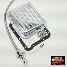 Case Fill Ford C4 Chrome Transmission Pan Stock Depth Flexible Dipstick Gakset