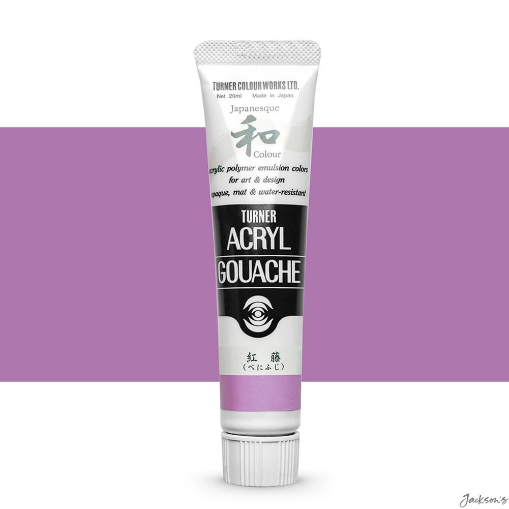 Turner Japanesque Acrylic Gouache Paint 20ml Lilac 360 For Multi Surface Art