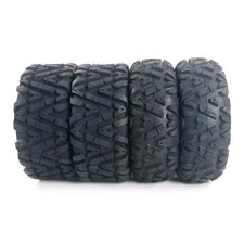 Four Tire 6.61 lbs ATV Go Kart Tires 145/70-6 4PR B 4 Ply Rated Black