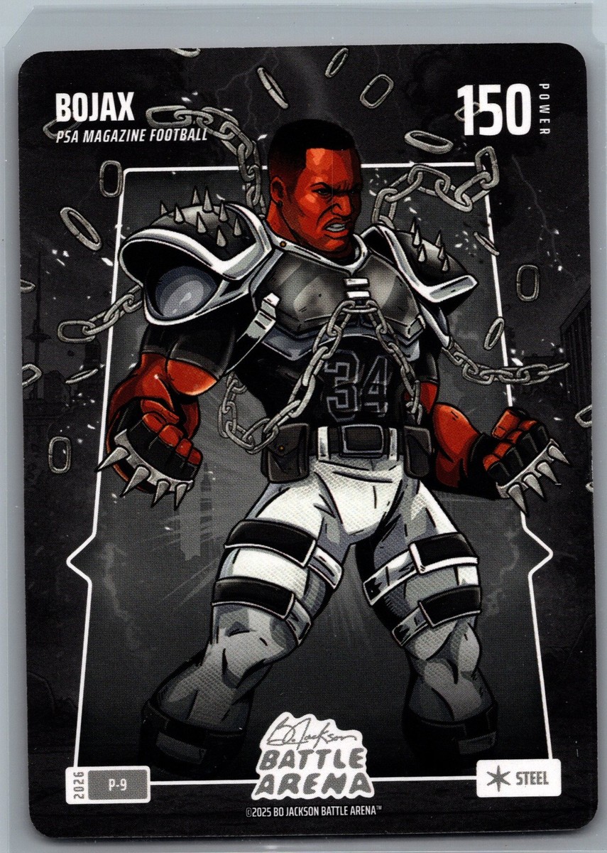 2026 Bo Jackson Battle Arena #P-9 Bojax PSA Magazine Football Steel 150 Power