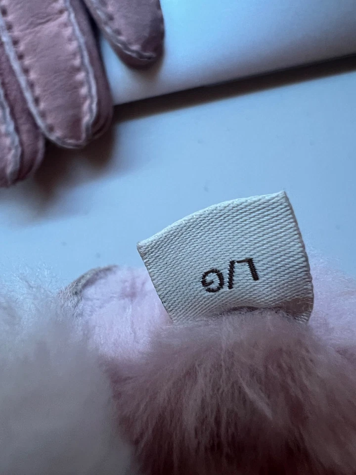 Guantes UGG Mujer Piel de Oveja Grandes Rosa Forrados en Nube Invierno Cuero de Oveja Foto 2 de 4