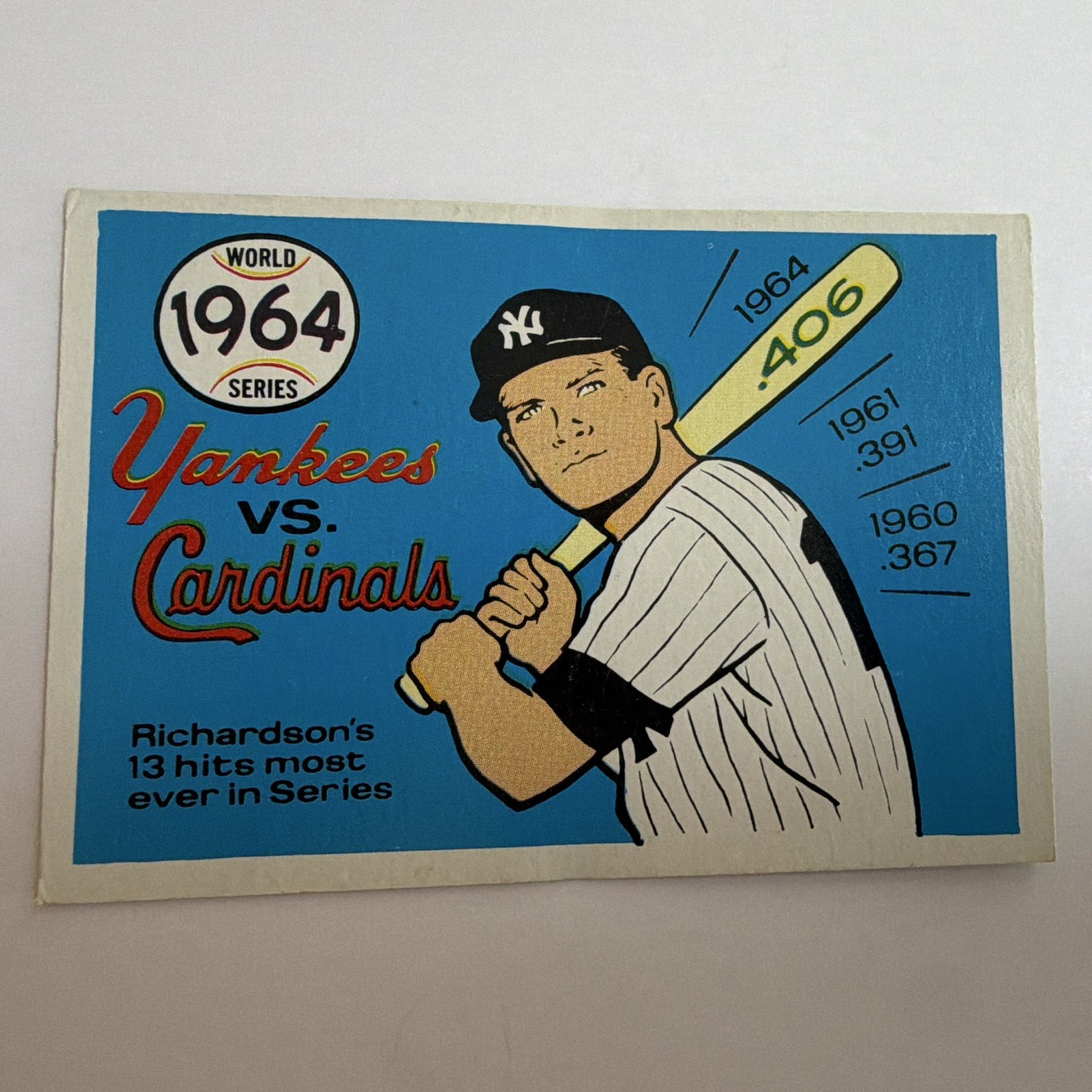 Fleer 1964 World Series Yankees vs. Cardinals #61 New York Yankees Cardinals