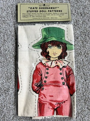NEW VINTAGE Kate Greenaway Stuffed Doll Patterns Two Dolls Made JAPAN Shackman