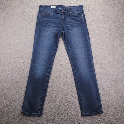 GAP 1969 Jeans Womens Size 26 Girlfriend Relaxed Fit Imperial Indigo Wash Denim