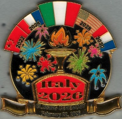 Beautiful Dated 2026 MILAN CORTINA CLOSING CEREMONY Olympic Pin