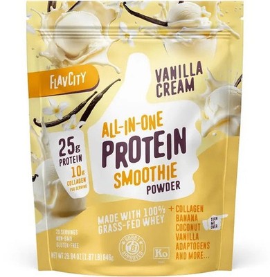 FlavCity Protein Smoothie Powder - 10 Servings - Vanilla Cream - 430gms