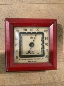 Vintage Germanow-Simon Company Desk Thermometer Rochester NY