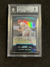 2004 Bowman Chrome Yadier Molina #301 First Year Refractor BGS 9
