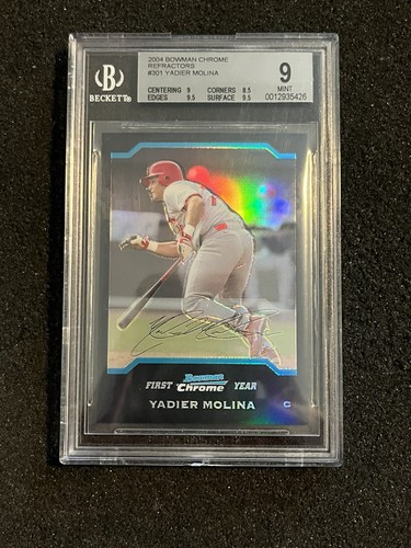 Yadier Molina [Refractor] #301 2004 Bowman Chrome card