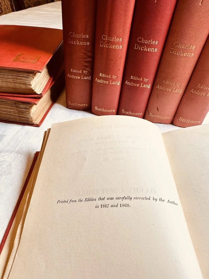 1800s Antiquarian Scribners-Charles Dickens Works/10 VOL Set/RARE/Cloth Bound - Image 3 of 4