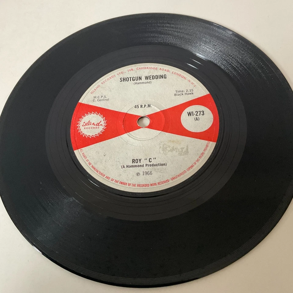 Roy C - Shotgun Wedding / I Am Gonna Make It 7" VG 1966 Island WI-273 1st Press - Image 4 of 4
