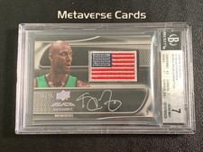 2008-09 Upper Deck Black Kevin Garnett Flag Patch Auto 25/25 1/1 SP BGS 7