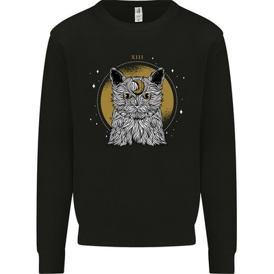 Ein Lunar Cat Moon Herren Sweatshirt Pullover