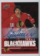 2025 Upper Deck Chicago Blackhawks Centennial Red Hot Grant Mulvey #62 Auto y8p