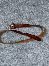 Vintage Brown Leather Belt Made in USA Size 44