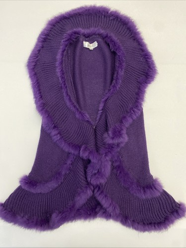 Solano Damen lila Echtfellbesatz Strickweste 10/12 FABELHAFTER ZUSTAND! - Bild 7 von 14