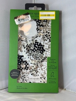Kate Spade New York Apple iPhone 14 Pro Max Case with MagSafe- B/W Floral Genuin