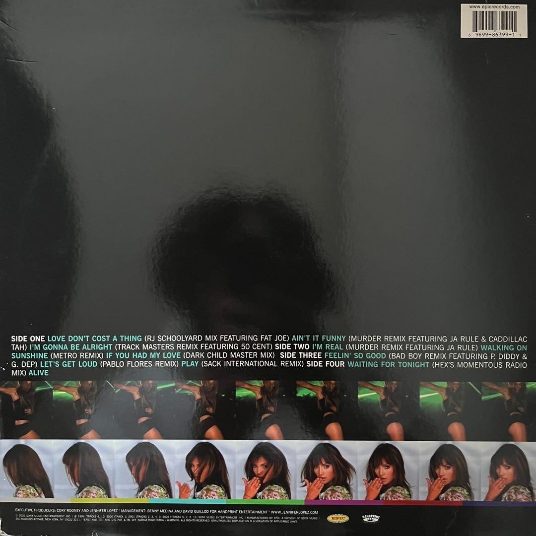 JENNIFER LOPEZ / J To Tha L-O! The Remixes 2002 US 2LP Vinyl Fat