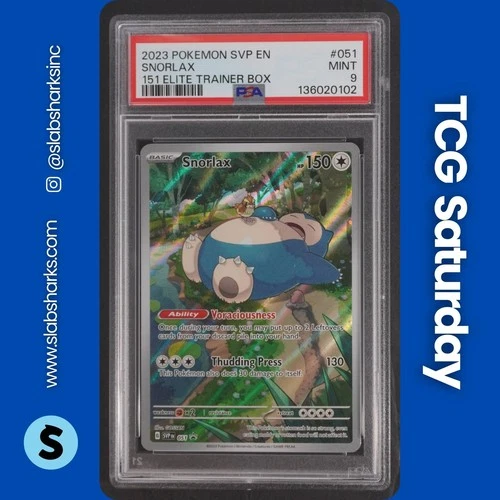 2023 POKEMON SV BLACK STAR PROMO 151 ETB #051 SNORLAX PSA 9