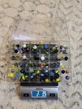 LOT of 125 Vintage Marbles COLLECTION with Organizer Slots