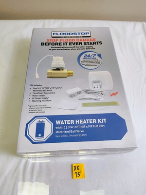 #ad #ad Floodstop Auto Shut Off Ball Valve FS3 4NPT Water Heater Kit $129.99