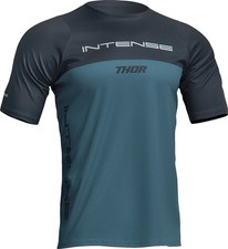 Thor Intense Assist Censis Short-Sleeve Teal Midnight Jersey size Large