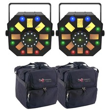 2 Chauvet DJ Swarm Wash FX ILS 4-in-1 LED Effect Fixtures with Bags