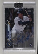 2020 Topps Clearly Authentic Auto Black 9/75 Trent Grisham #CCA-TG Auto rs2