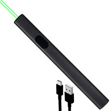 Green Laser Pointer Pen Visible Beam USB Charge Long Range Teaching Meeting Cat