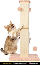 Large Cat Scratching Post 32" Tall Vertical Indoor Cat Scratcher Furniture