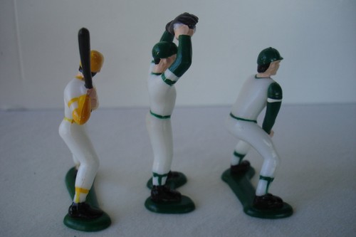 Tre figurine cake topper giocatore di baseball Wilton 1981 vintage - Foto 4 di 21