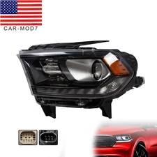 Black HID Left Driver Headlight Head Lamp For Dodge Durango 2016-2018 2019 2020