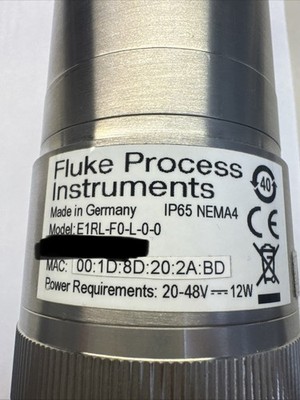 Fluke Endurance Series Pyrometer E1RL-F0-L-0-0 20-48 Volts DC