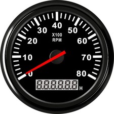 85mm Marine Tachometer 0-8000RPM Outboard Engine LCD Gauge For Car Boat Yacht