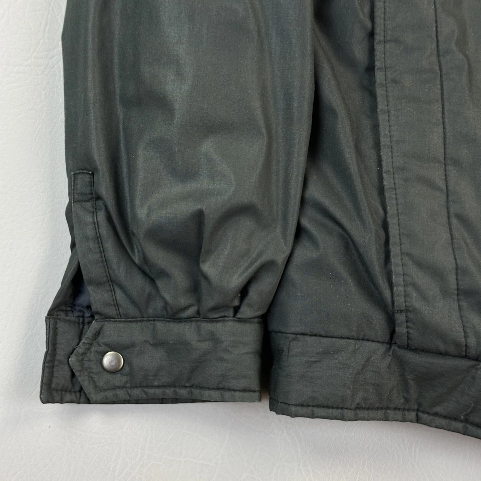 Vintage Members Only Jacket Women's 9/10 Black Puffer Insulated Bomber 80s - Image 2 of 4