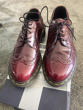 Dr. Martens Burgundy Leather Wingtip Brogue Lace-Up Dress Shoes US 5