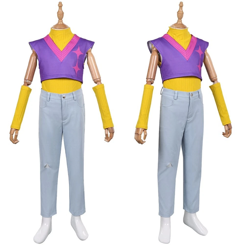 Mystery Saja 男孩 Cosplay 服装 万圣节 儿童 女孩 男孩 背心 制服 套装 上装 — 第 3/4 张图片