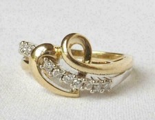 2Ct Round Cut Simulated Diamond Heart Shape Promise Ring 14k Yellow Gold Plated