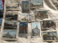 Lot Of 12 VTG Boston Ma Postcards - 1920’s, 30’s, 40’s- In Plastic Sleeve