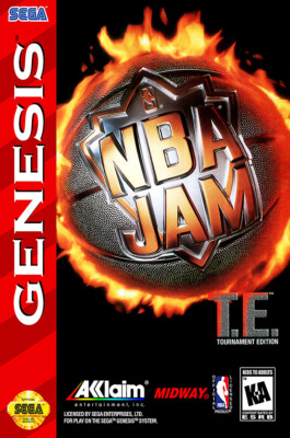 NBA Jam Tournament Edition Sega Genesis BOX ART POSTER MADE IN USA