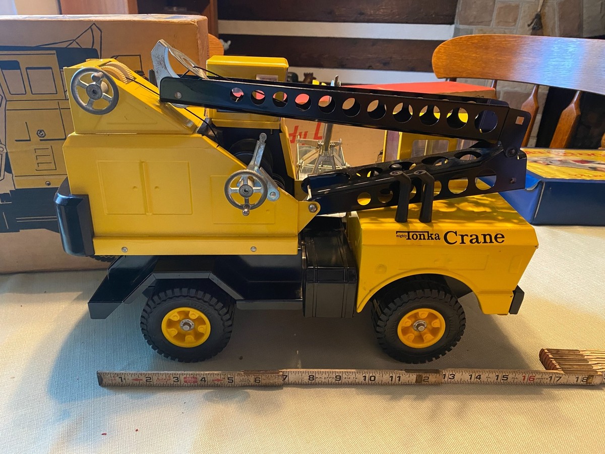 Vtg Mighty Tonka Mobile Crane Toy Truck Orig Box 3940 Steel 1960's