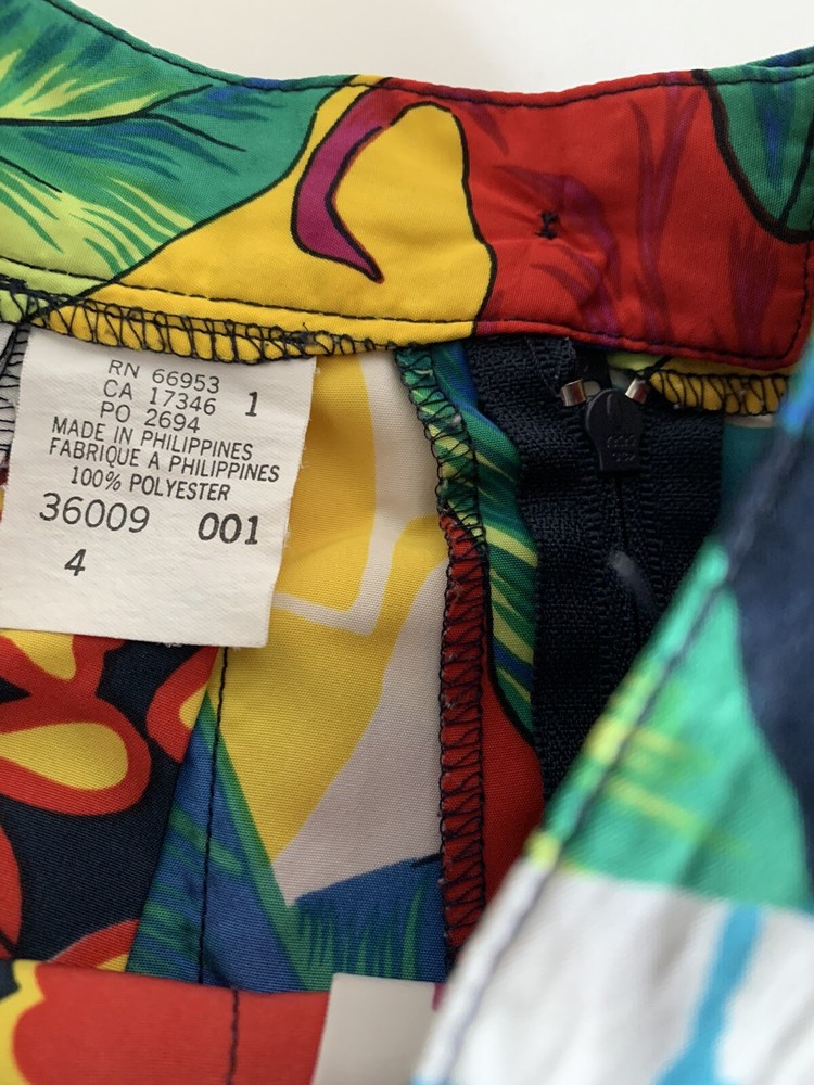 Vintage 80s Retro Colorful USA Women's Tennis Skirt Polyester Size 4